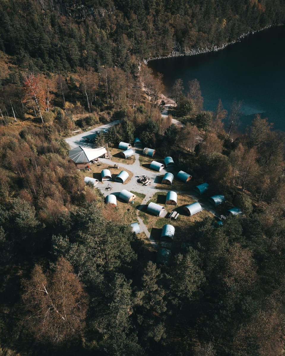 Hikers & Bikers camp, Part of Preikestolen BaseCamp - Preikestolen trailhead Campground/ 
RV Resort in Rogaland