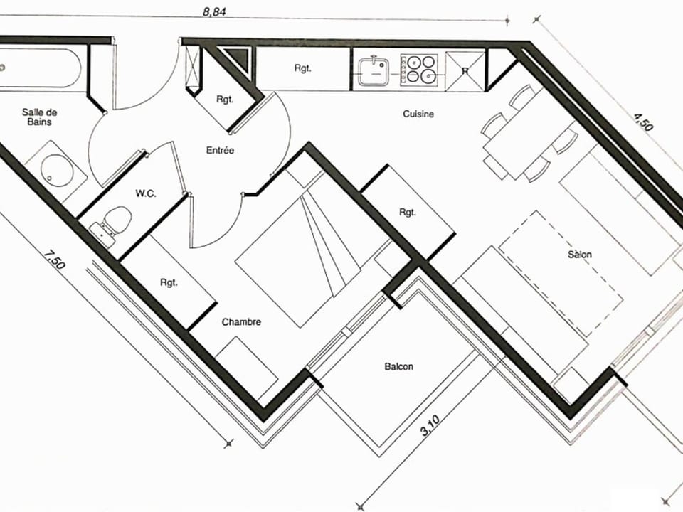 Appartement spacieux 4/5 pers, central avec vue pistes - FR-1-455-180 Apartment in Mâcot-la-Plagne