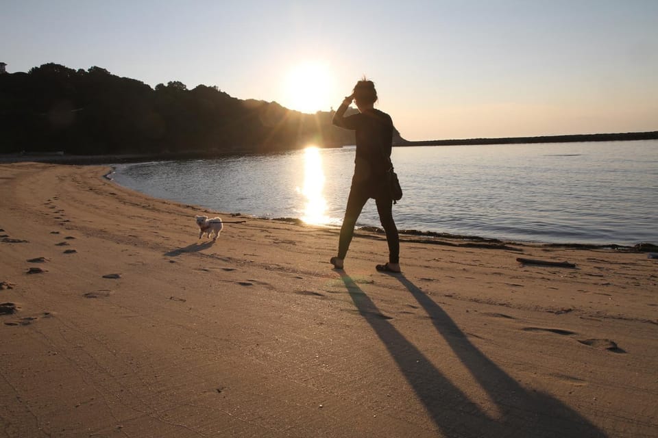 Day, Beach, Sea view, Sunset