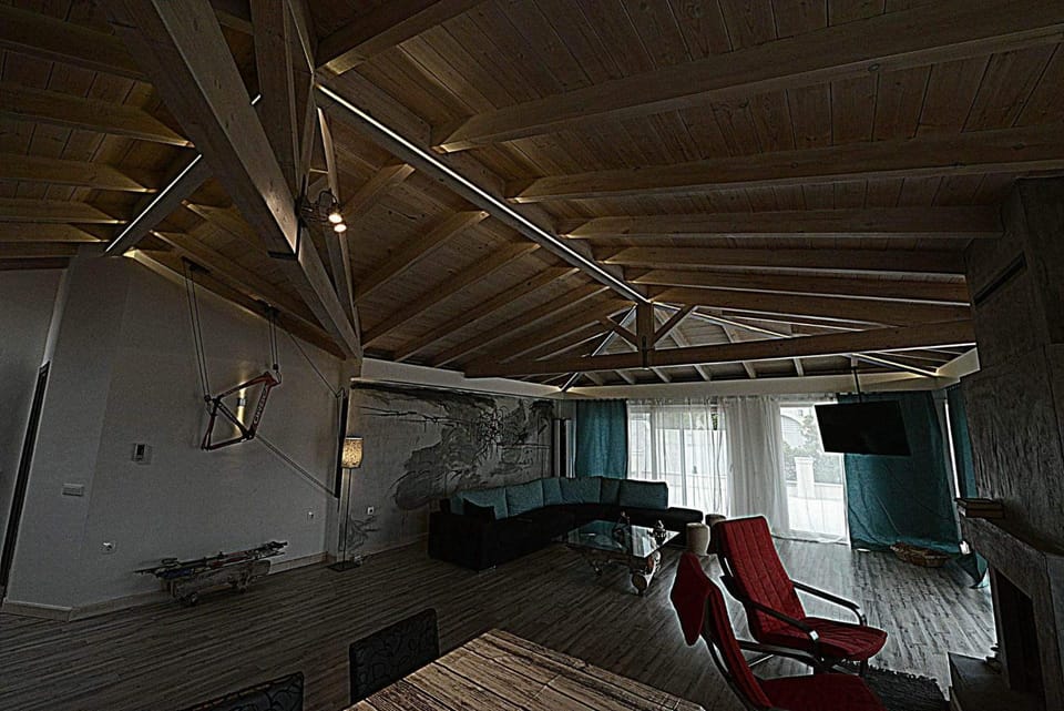 Wood metal glass Apartment in Corfu, Greece