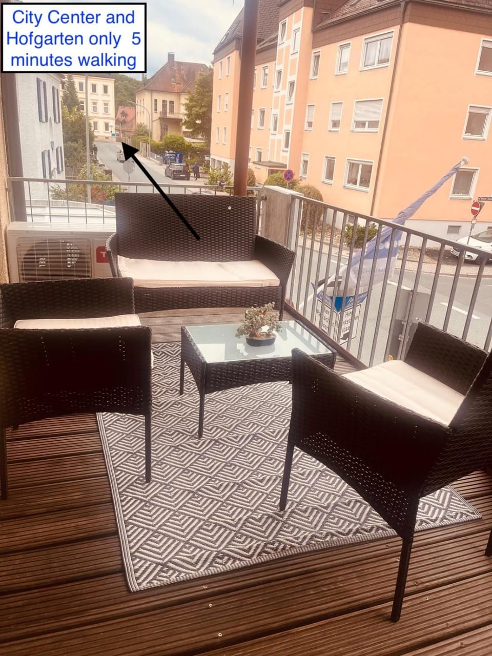 Beste Lage im Zentrum und am Hofgarten 150qm mit Klima, 2xBalkon, Aufzug, Familienfreundlich Apartment in Bayreuth
