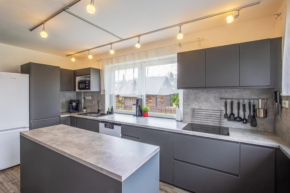 Kitchen or kitchenette, dishwasher, oven, stove, toaster
