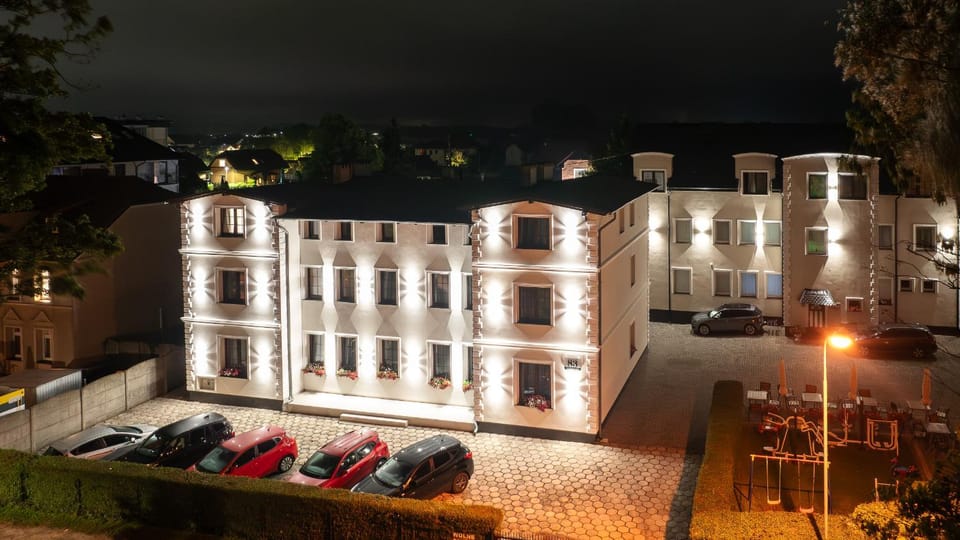 Property building, Night, Location, Parking
