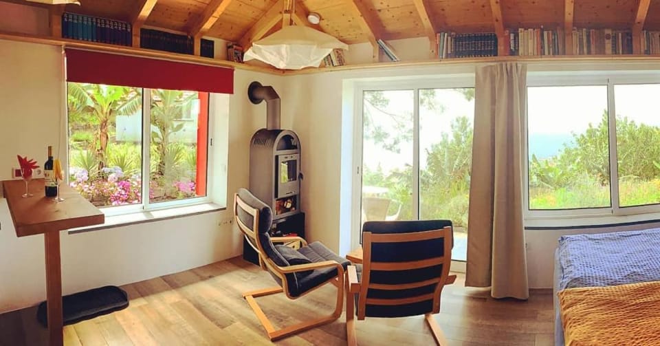 Living room, Seating area, Garden view, Sea view