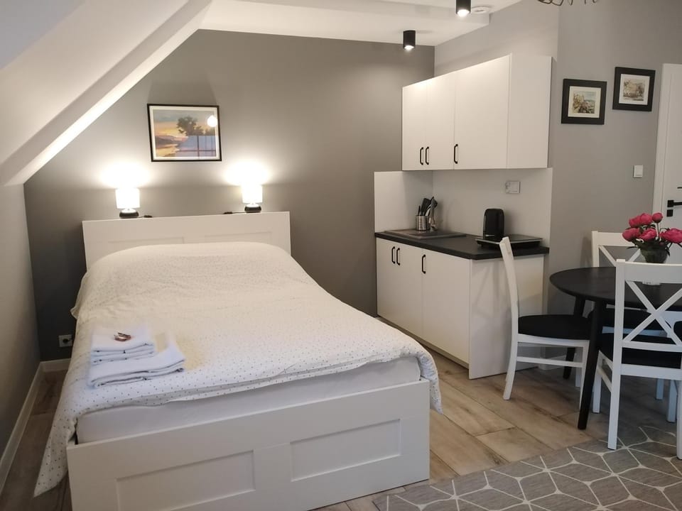 Bed, Kitchen or kitchenette, Photo of the whole room, Bedroom