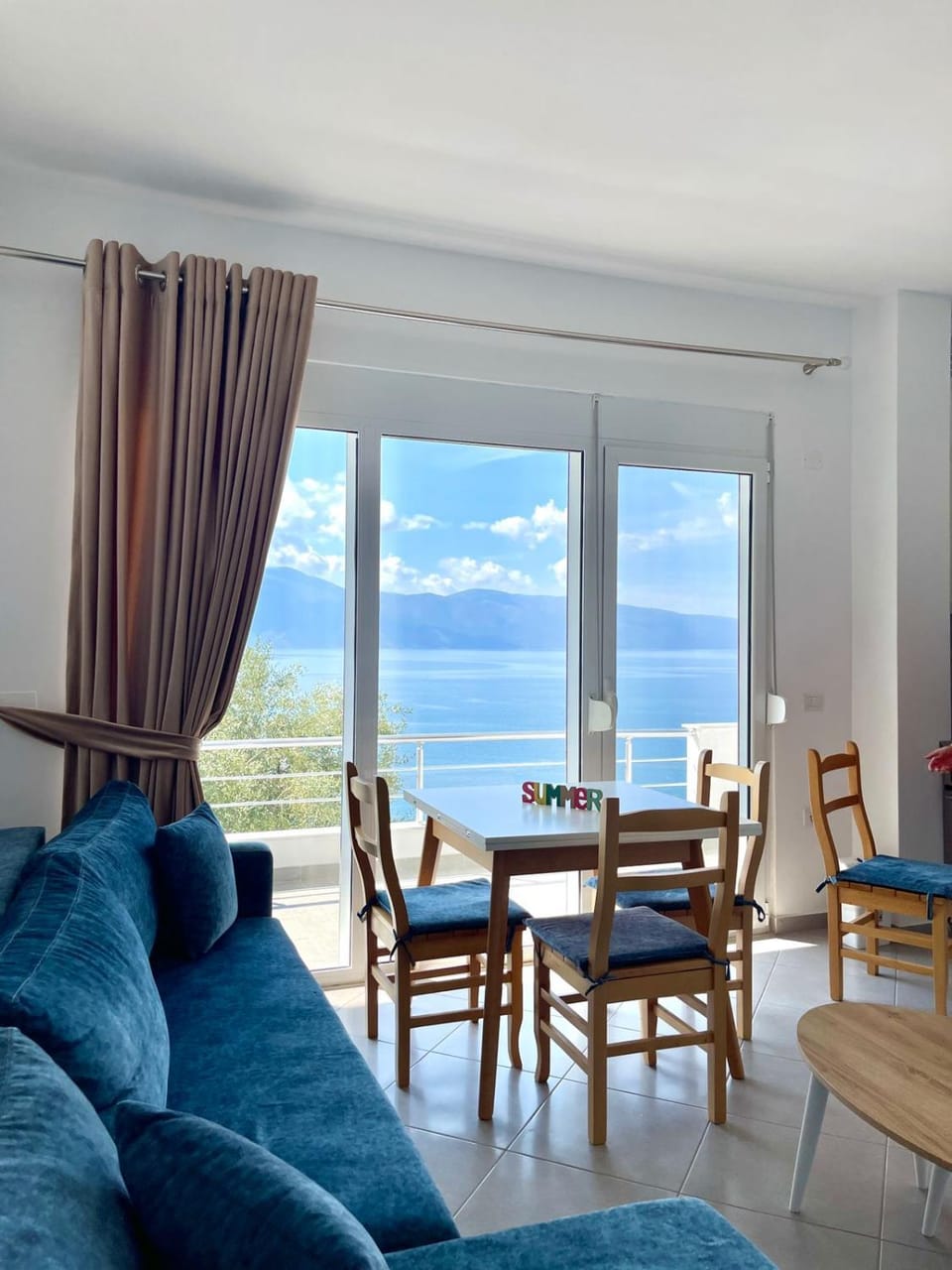Living room, Seating area, Dining area, Sea view