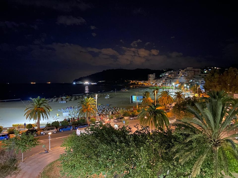 Night, Natural landscape, Beach, Sea view
