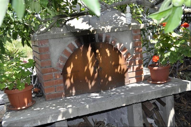 Property building, fireplace