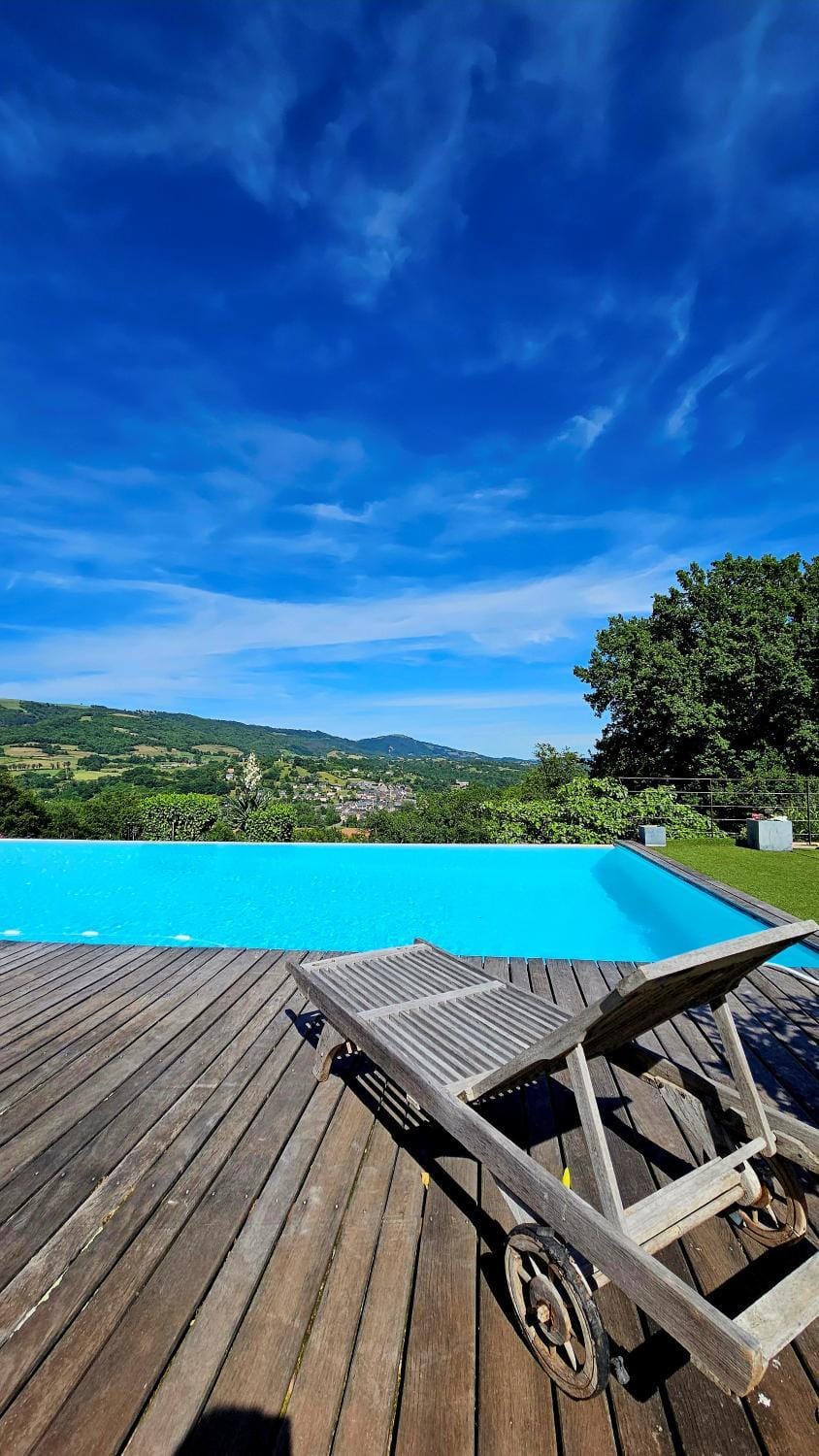 Day, Natural landscape, Mountain view, Pool view, Swimming pool, sunbed