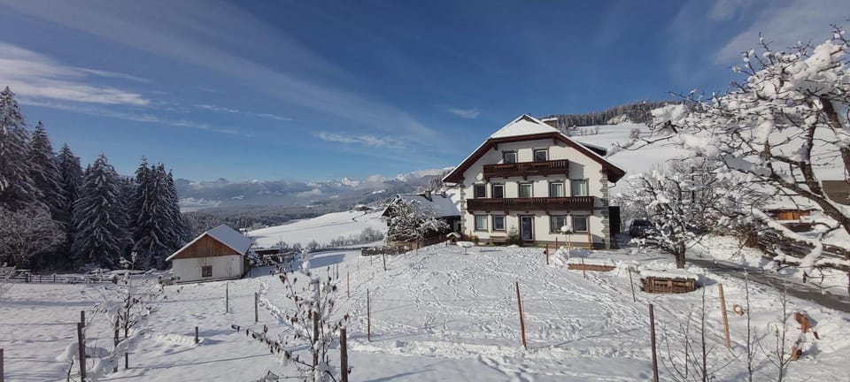 Property building, Day, Natural landscape, Winter, View (from property/room), Mountain view