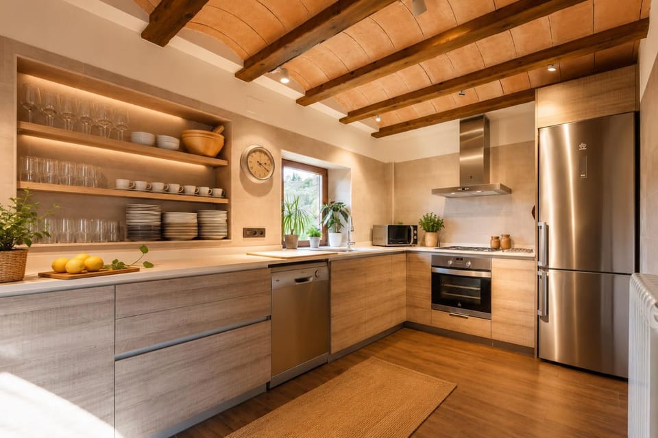 Kitchen or kitchenette, dishwasher, microwave, oven, stove, toaster