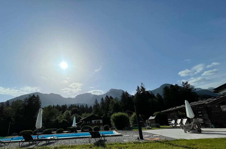 Natural landscape, Mountain view, Pool view, Swimming pool, sunbed