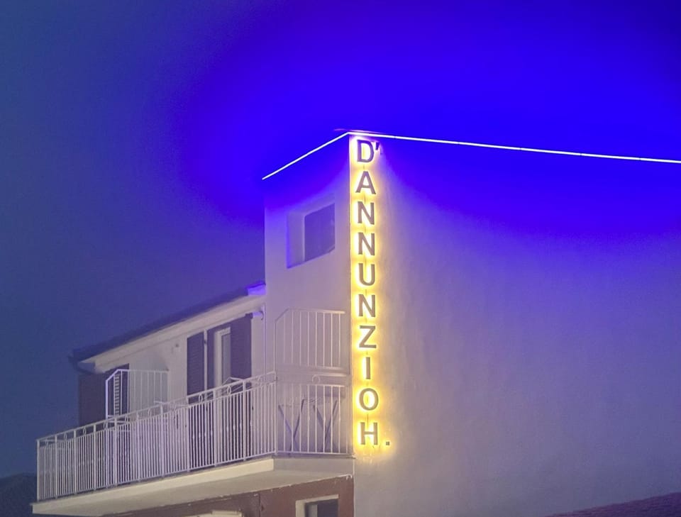 Property building, Night, Property logo or sign