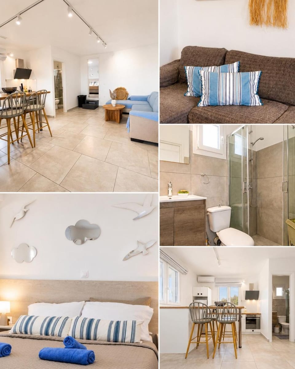 Blue View Villa Apartment #1 Luxury Sea View Mini Shared Pool Apartment in Decentralized Administration of the Aegean