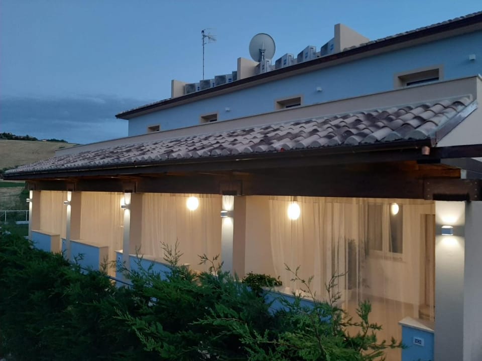 Property building, Facade/entrance, View (from property/room), Balcony/Terrace, Sunset