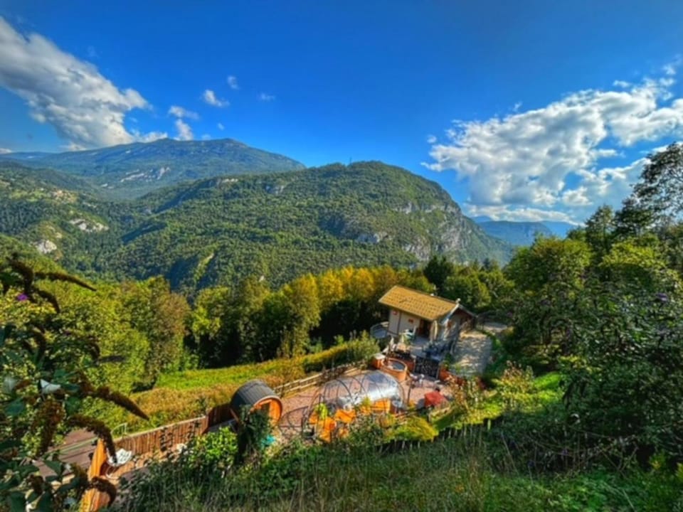 Property building, Summer, View (from property/room), Mountain view, Seasons, Open Air Bath, heating