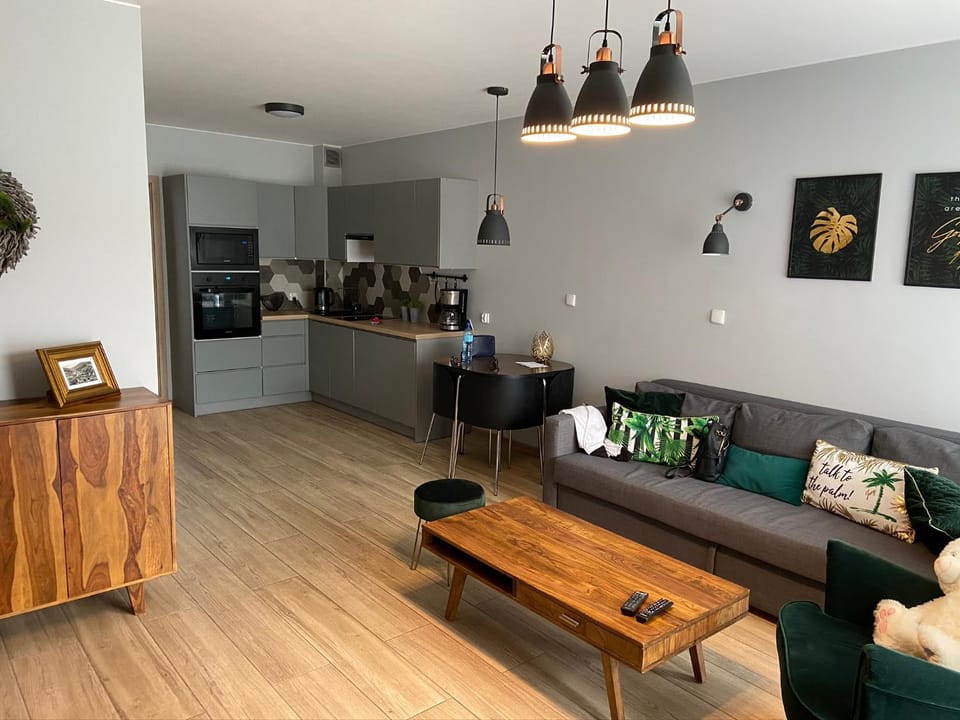 Kitchen or kitchenette, Living room, Seating area, Dining area, Communal kitchen
