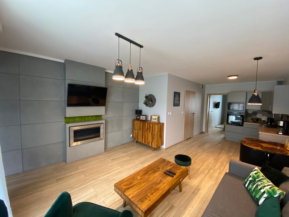 Kitchen or kitchenette, Living room, Seating area, Dining area, Communal kitchen