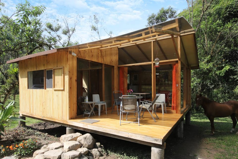 Property building, Animals, Mountain view