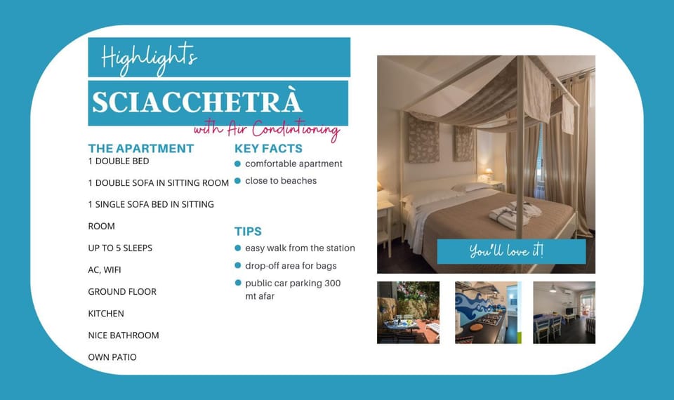 Sciacchetrà Apartment with AC & Patio Apartment in Monterosso al Mare