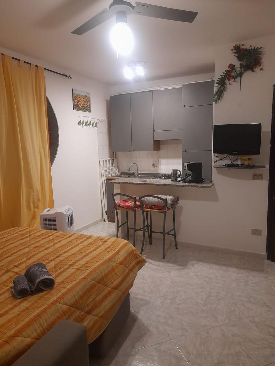 Bed, Kitchen or kitchenette, Photo of the whole room, Dining area, Bedroom