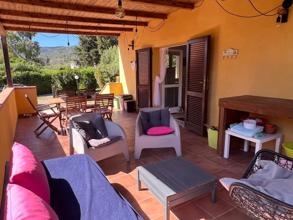 Balcony/Terrace, Dining area, Garden view, washing machine