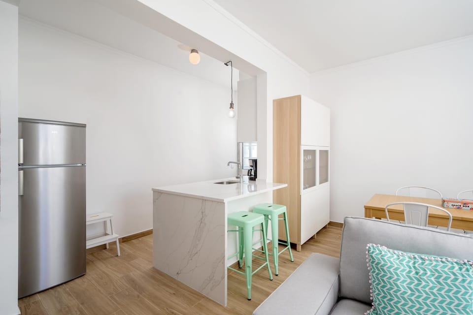 Kitchen or kitchenette, Living room, Dining area