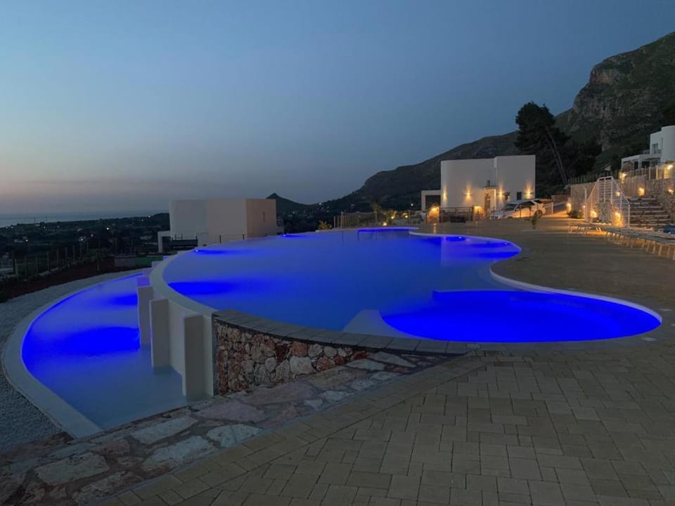Pool view, Swimming pool, Swimming pool, Sunset