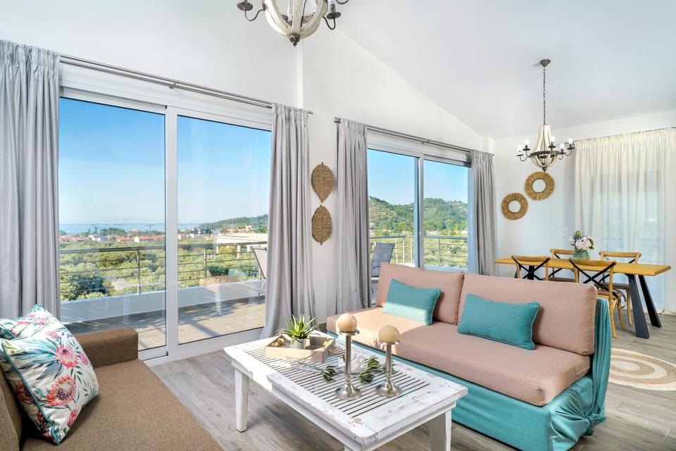 Living room, Seating area, City view