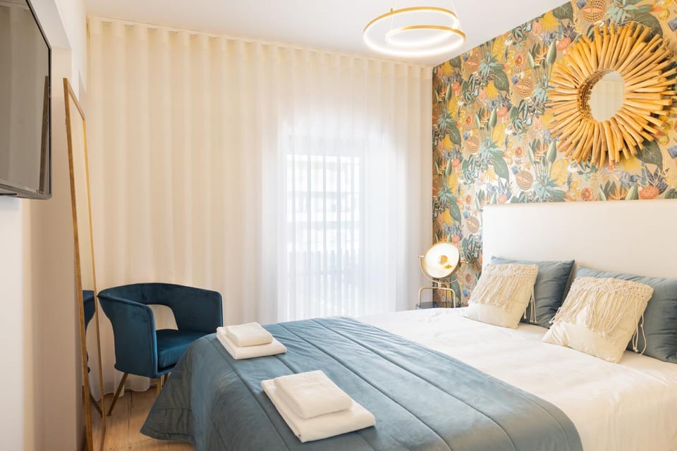 Bed, Decorative detail, Bedroom, River view