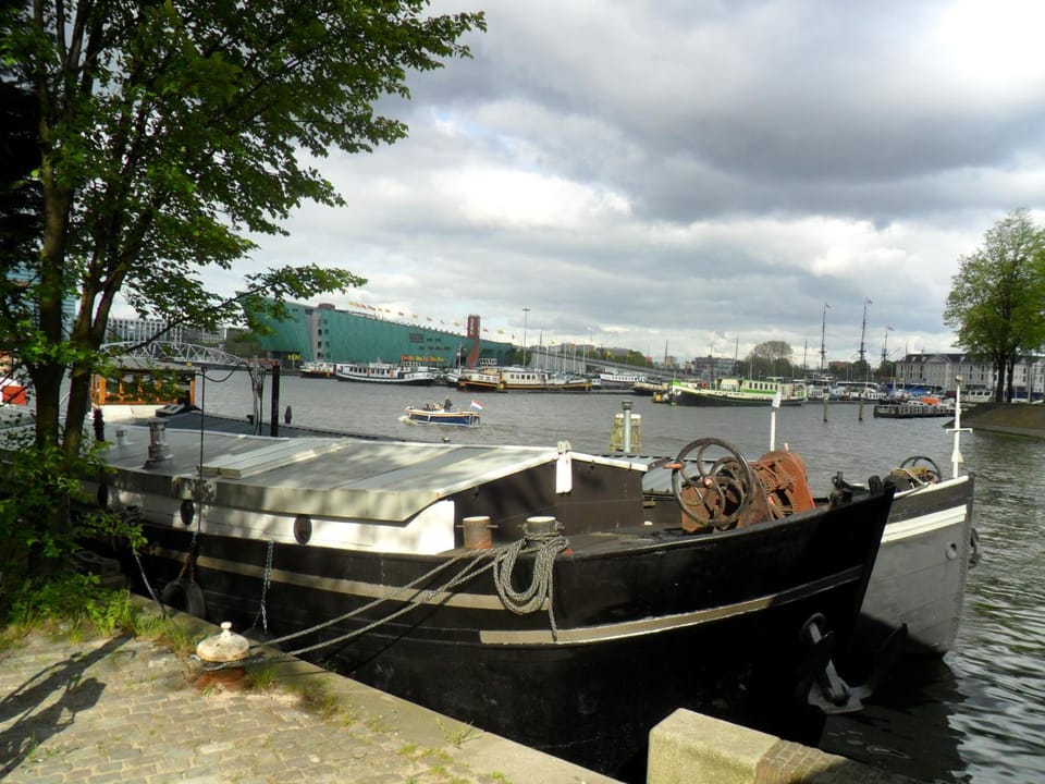 Anna Houseboat Docked boat in Amsterdam