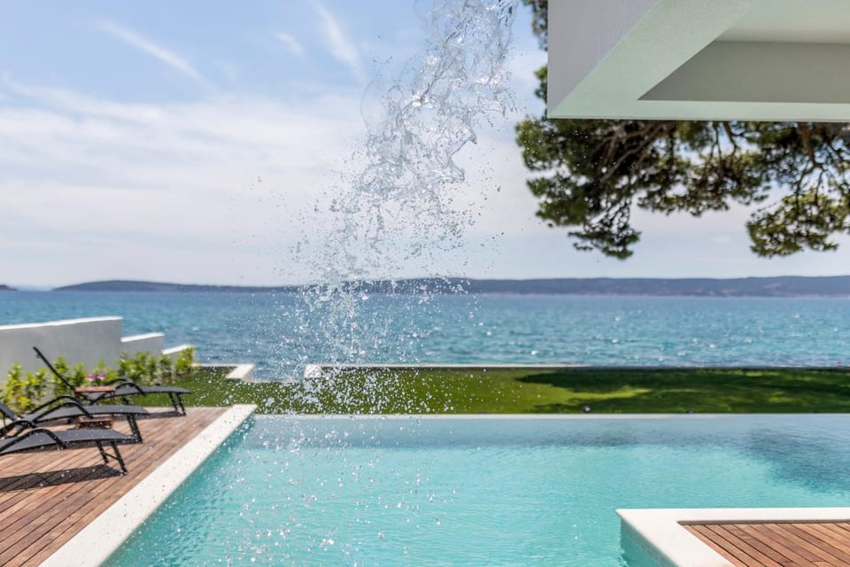 Patio, Natural landscape, Beach, Beach, Pool view, Sea view, Swimming pool