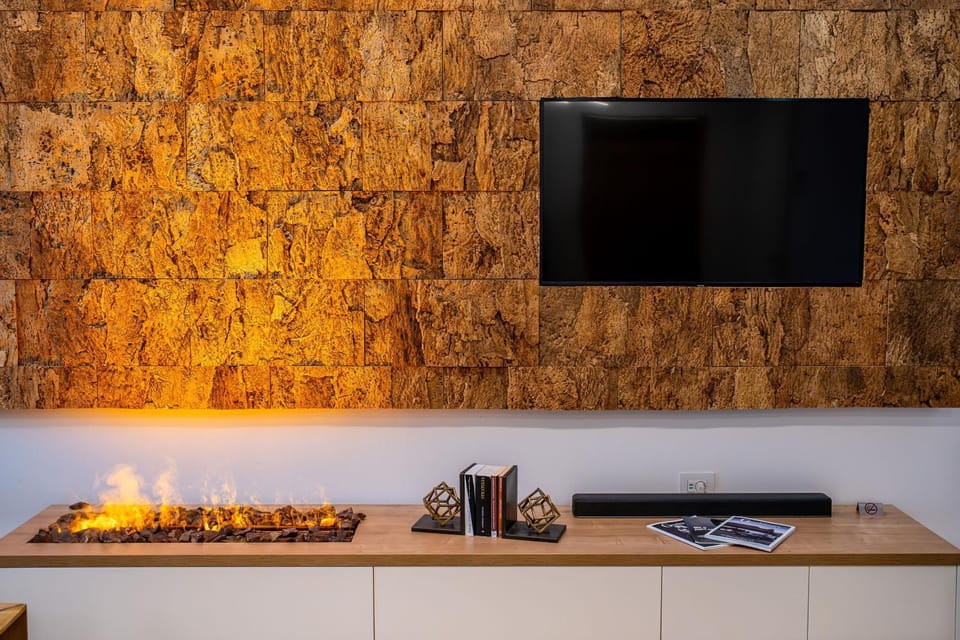 TV and multimedia, Living room, fireplace