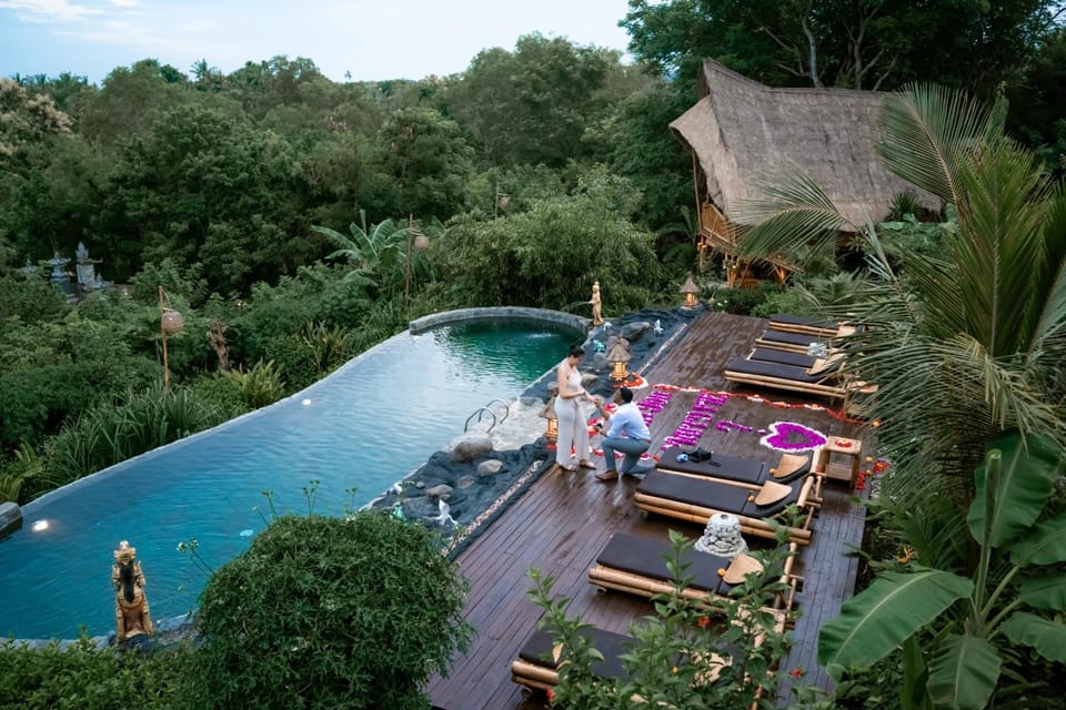 Day, People, Natural landscape, Garden, Garden view, Pool view, Swimming pool, sunbed, wedding