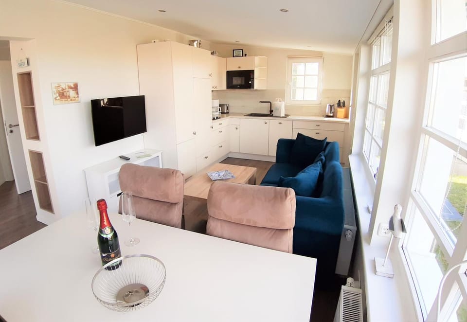 Living room, kitchen