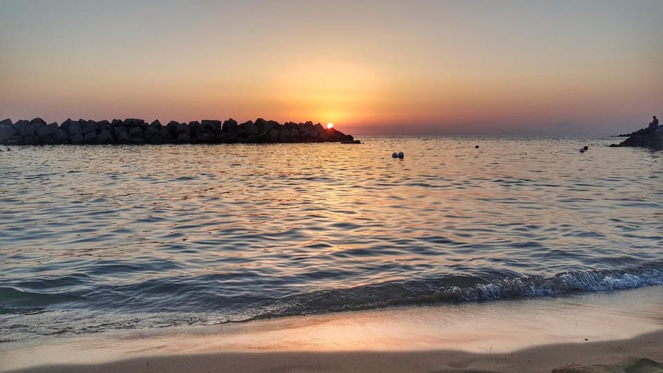 Natural landscape, Beach, Sunset