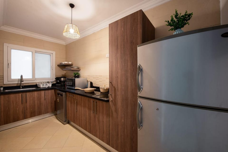 Kitchen or kitchenette, microwave, oven, stove, kitchen