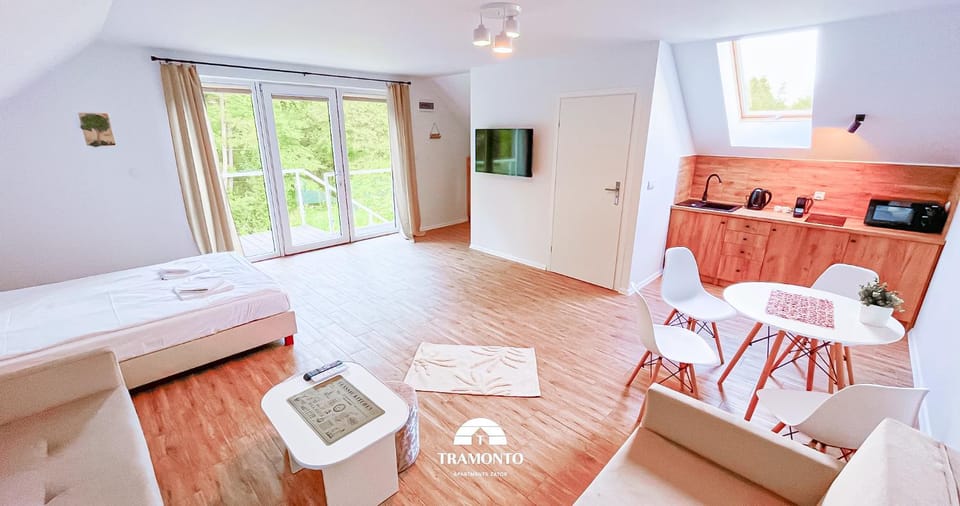 Bed, Kitchen or kitchenette, Living room, Photo of the whole room, Bedroom, minibar, pet friendly, stove