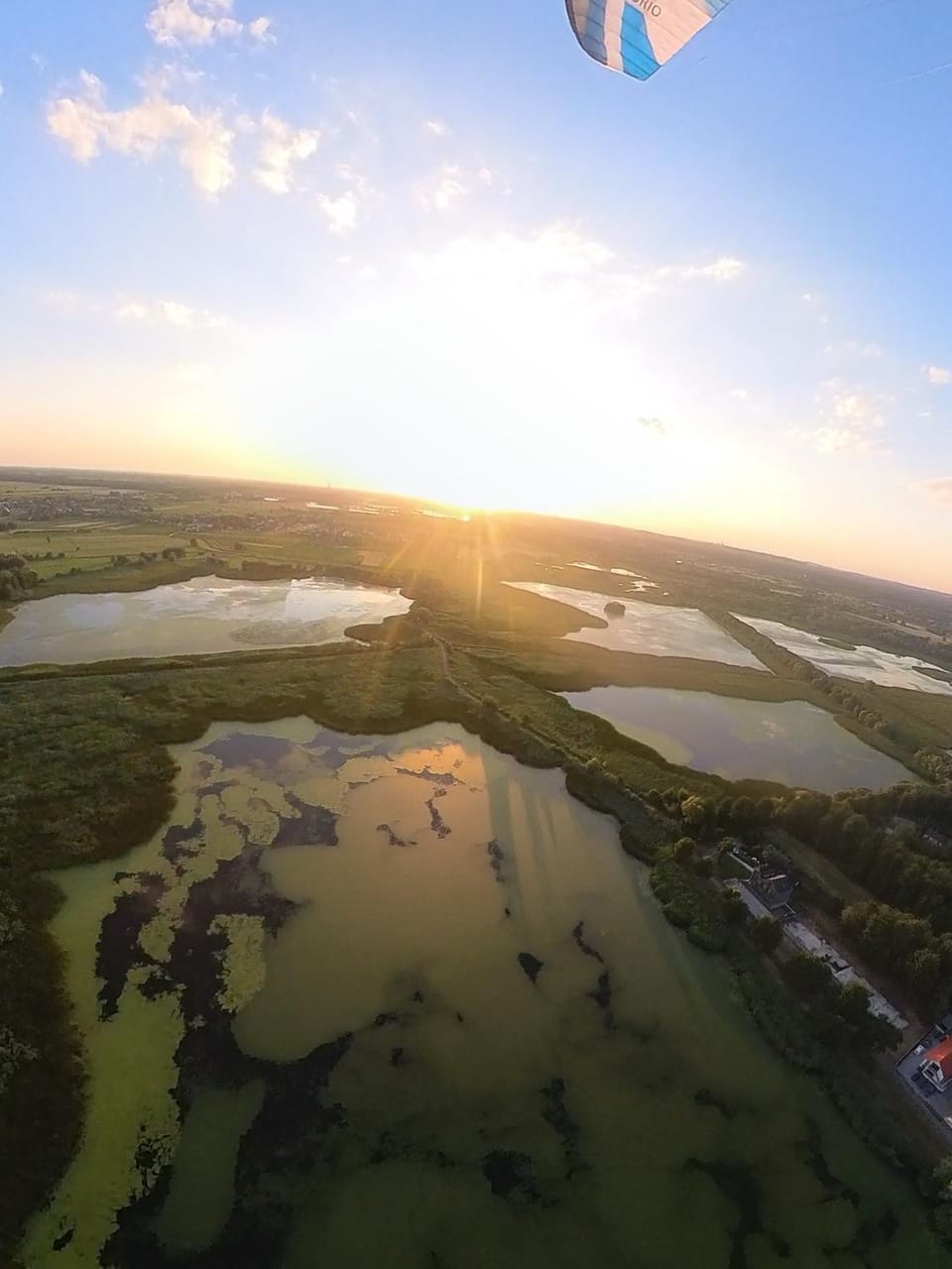 Natural landscape, Bird's eye view, Lake view, Sunset