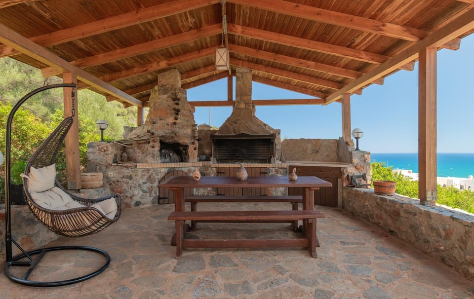 Patio, BBQ facilities, Sea view