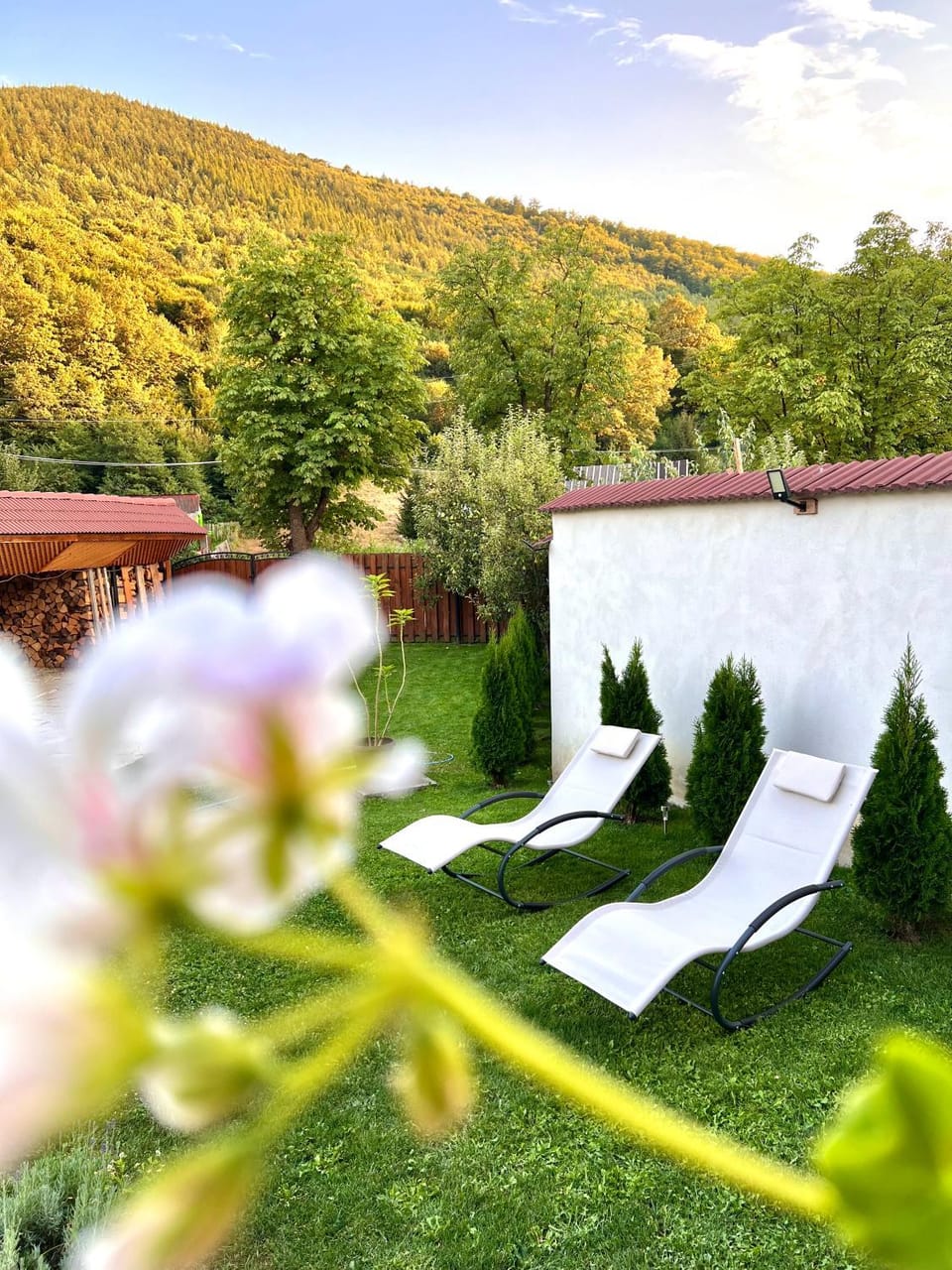 Day, Natural landscape, Garden, Garden view, Mountain view, sunbed