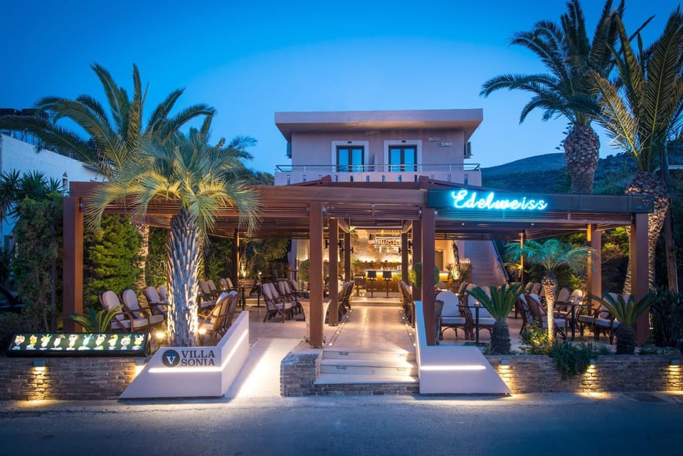 Property building, Night, Garden view