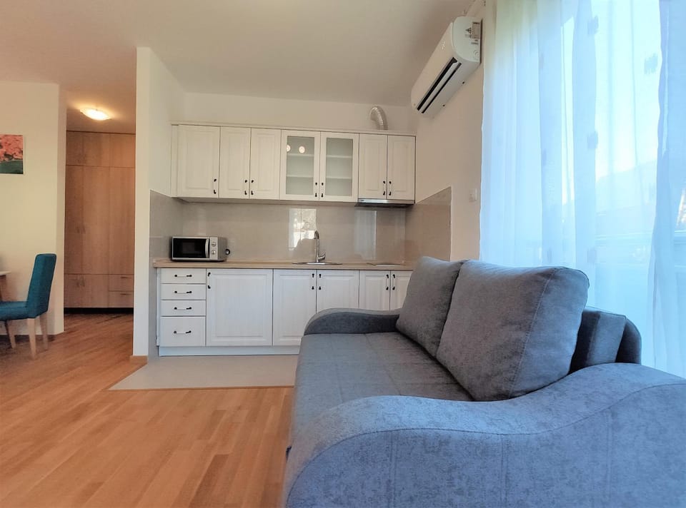 Kitchen or kitchenette, Living room, Bedroom