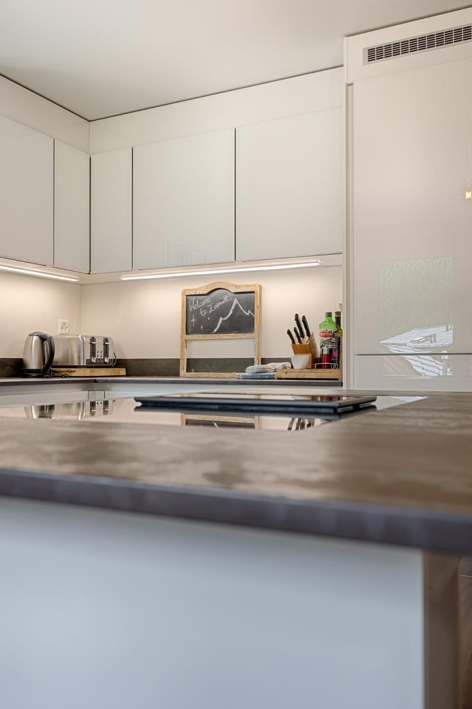 Kitchen or kitchenette, stove, kitchen