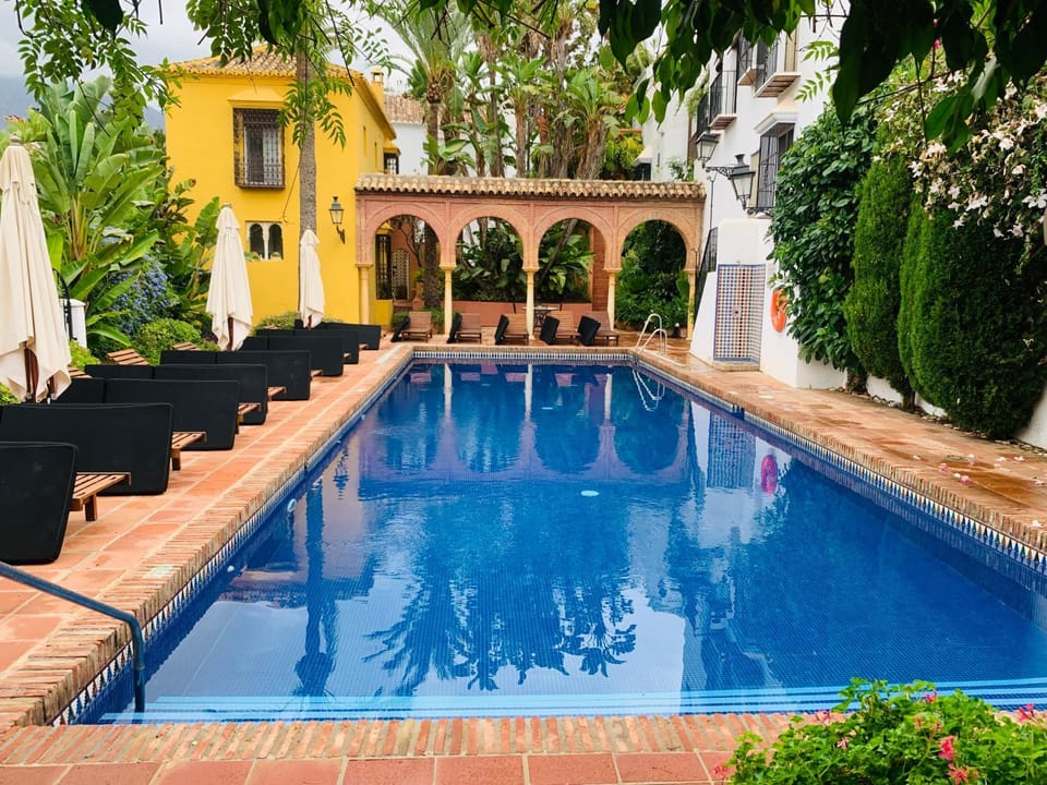 Garden view, Pool view, Swimming pool, sunbed