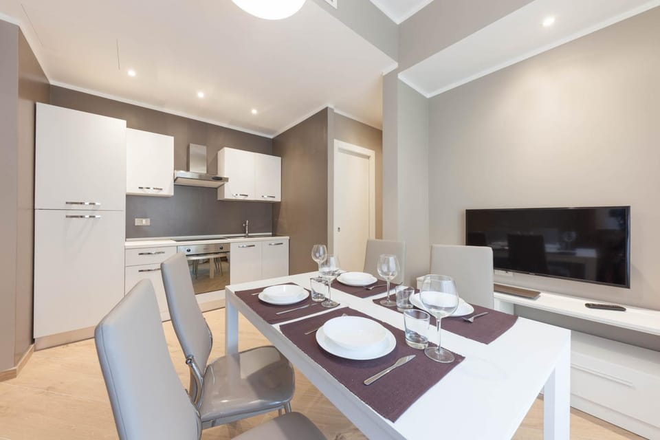 Kitchen or kitchenette, Living room, Dining area