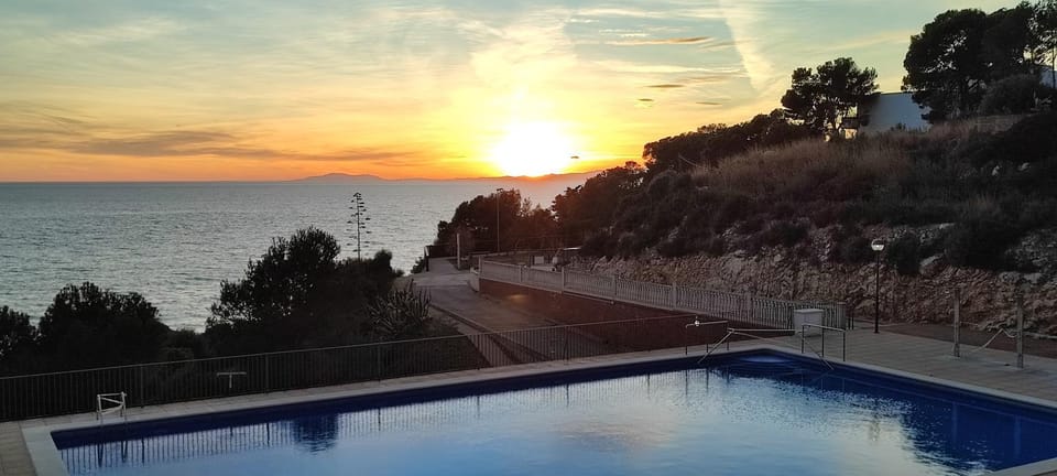 Natural landscape, Sea view, Sunset