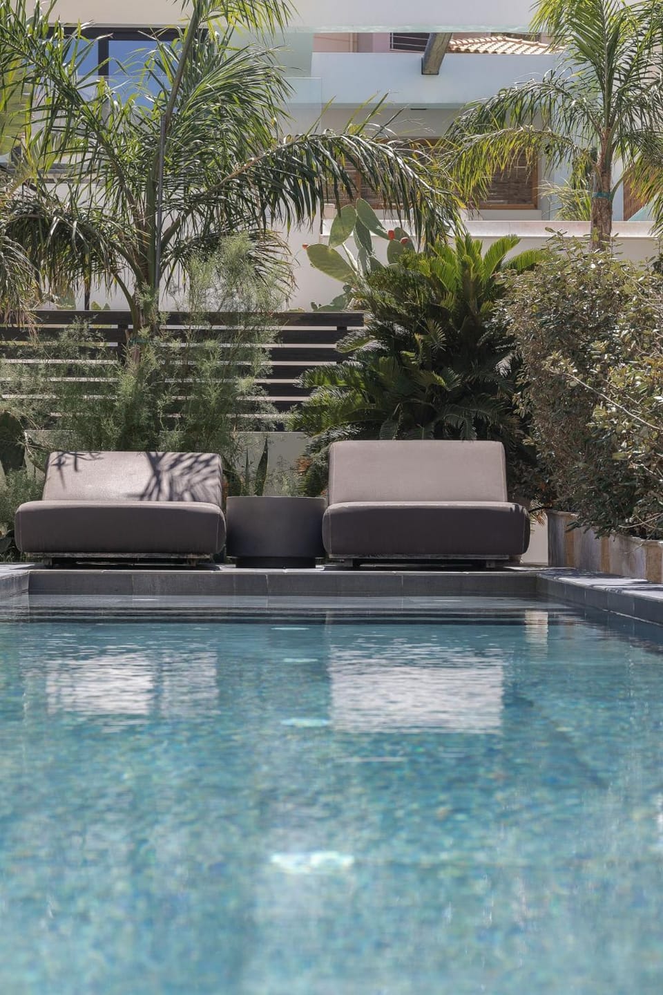 Patio, Day, Garden, Garden view, Pool view, Swimming pool, sunbed