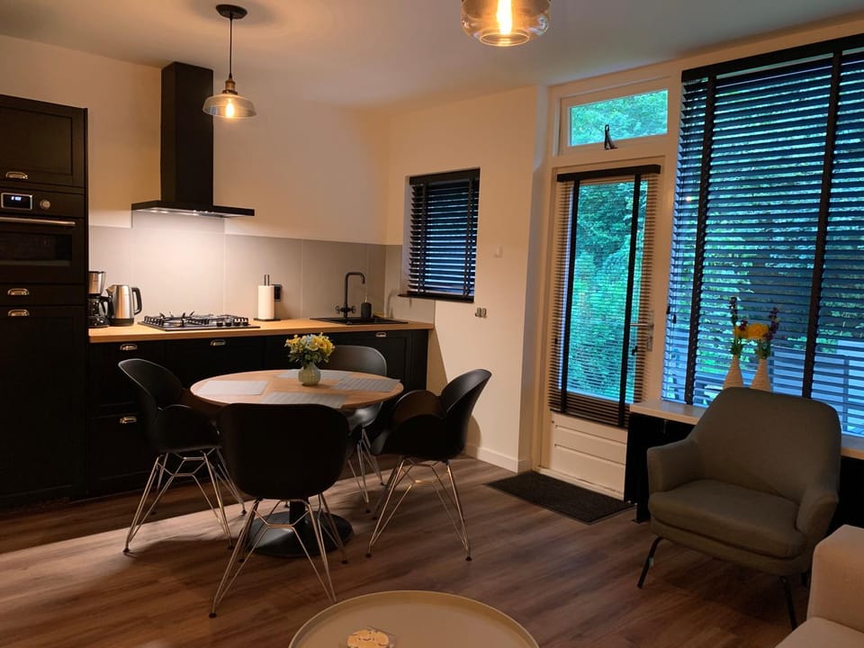 Kitchen or kitchenette, Living room, Seating area, Dining area, minibar, pet friendly, stove