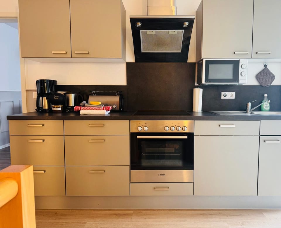Kitchen or kitchenette, dishwasher, oven, stove, toaster
